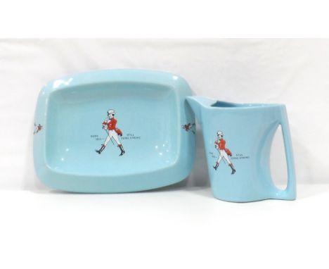 JOHNNIE WALKER BRANDED WATER JUG & ASHTRAYA very stylish set of two branded ceramic barware items.  A Wade Regicor Johnnie Wa
