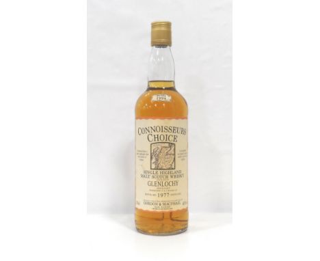 GLENLOCHY 1977 CONNOISSEURS CHOICEA bottle from the silent Fort William distillery Glenlochy 1977 Single Malt Scotch Whisky b