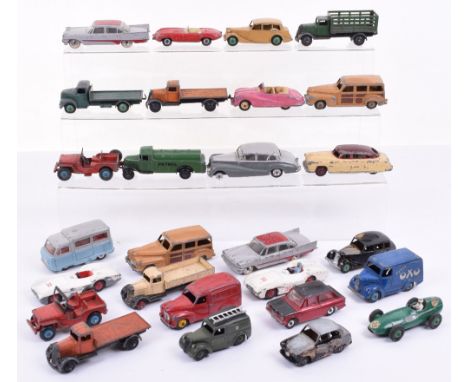 A Selection of Playworn Dinky Toy  Models, including Oxo Trojan Van, 2x 237 Racing Mercedes Benz, 261 Post Office Telephone S