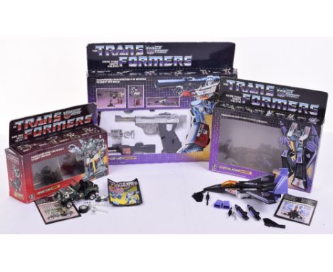 Three Boxed G1 Transformers, Deception Leader Megatron, transforms from Walther P-38 weapon to robot and back, complete with 