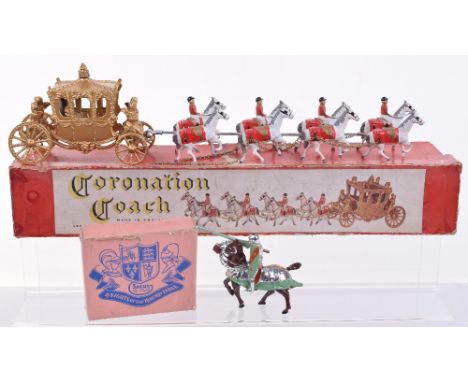 Matchbox Lesney Products, Large Scale Coronation Coach, scarce version with figures of the King and Queen, gold coach eight W