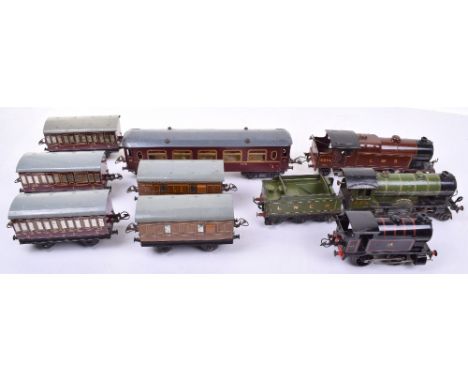 Hornby 0 gauge Series locomotives, rolling stock and track side accessories, 20volt No.2 4-4-2 LMS tank engine 6954, maroon l