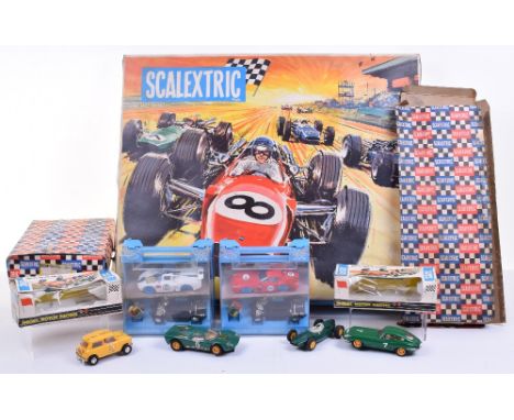 Scalextric Boxed Grand Prix Set 50, with C5 Europa, C6 Panther racing cars, track, controllers, lap counter, leaflets and ins