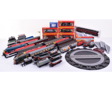 Quantity Hornby/Lima OO Gauge Locomotives, Coaches and Rolling Stock, unboxed Virgin Trains Pendolino (one coach missing whee