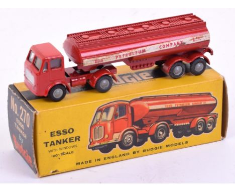 Scarce Budgie Toys 270 Leyland Esso Tanker, with windows, red body ‘Esso Petroleum Company Ltd’ in excellent original conditi