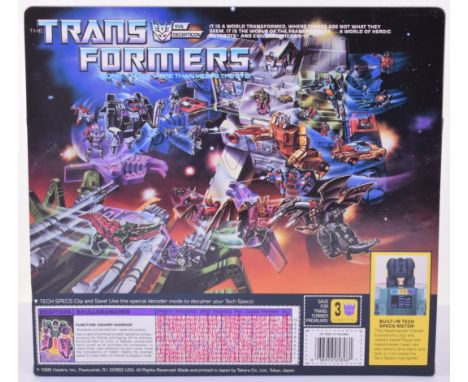 Boxed Hasbro G1 Transformers Headmaster ‘Skullcruncher’  with GRAX Trainer, 1986 issue, transforms from aligator to robot and
