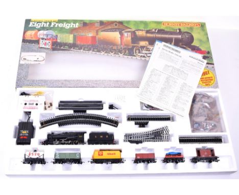 Hornby Railways R.540 Eight Freight Boxed Set, contents Class 8F 2-8-0 Locomotive and Tender, 6 assorted wagons, track, engin