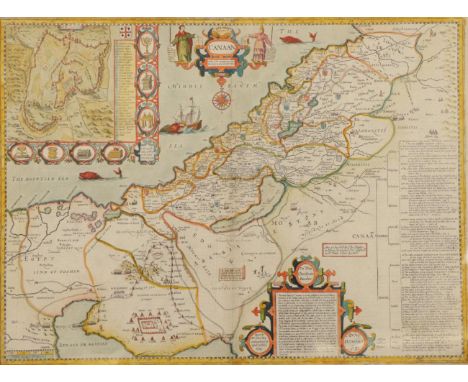 Speede, John; More, John Canaan. Thomas Basset and Richard Chiswell, 1651 [1676]. Framed and glazed double-sided, hand-colour