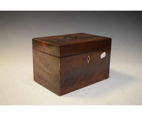 George III mahogany tea caddy, 15cm x 23cm. 