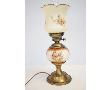 Converted oil lamp with ceramic 