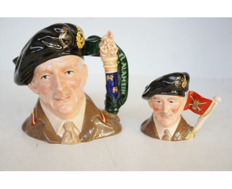 Royal Doulton Viscount Montgomery of Alamein D6850 Limited edition together with Royal Doulton D6908 Field marshall Montgomer