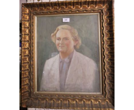 A Muspratt, oil on canvas, portrait of a woman, 16.5ins x 14ins