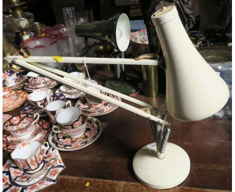 A Herbert Terry &amp; Sons Redditch white angle poise lamp