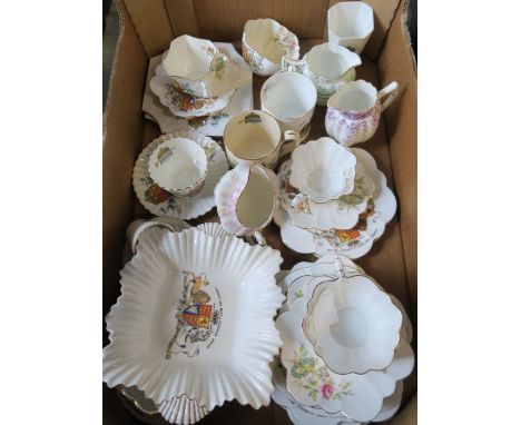 A collection of Royal commemorative china, to include cups, saucers and plates, together with other porcelain