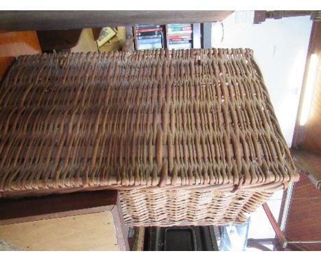 A wicker hamper