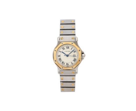 A UNISEX CARTIER 18K YELLOW GOLD AND STAINLESS STEEL AUTOMATIC BRACELET WATCHSantos octagonal
Brand: CartierModel: Santos Oct