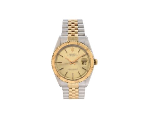 A MEN'S ROLEX 18K YELLOW GOLD AND STAINLESS STEEL AUTOMATIC BRACELET WATCHDatejust Turn-O-Graph
Brand: RolexModel: Datejust T