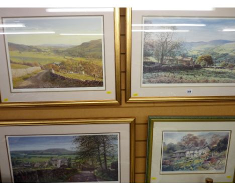 K MELLING three framed prints - northern landscape scenes, all signed in pencil and JUDY BOYES limited edition (472/850) prin