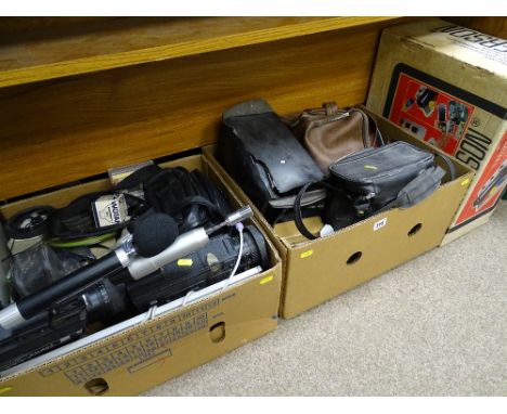 Collection of vintage video and photographic cameras and equipment etc