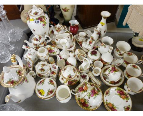 Royal Albert 'Old Country Roses' part coffee set and a collection of matching and other cabinet and trinket ware