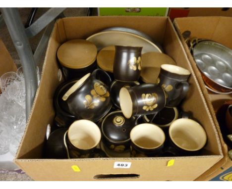 Quantity of vintage stoneware pottery tableware, tureens and storage jars