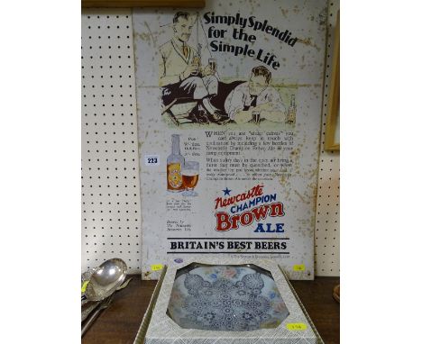 Vintage style tin sign for Newcastle Brown Ale