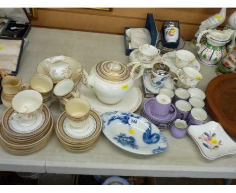 Collection of Victorian and other teaware etc, Worcester trinket dishes and egg coddlers etc