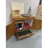 Vintage Cabinet Bar et contenu , 40 x 18"