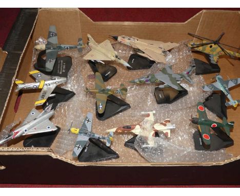 A quantity of various static display model aircraft