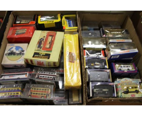 Two trays of mixed modern issue diecast to include Corgi Original Omnibus