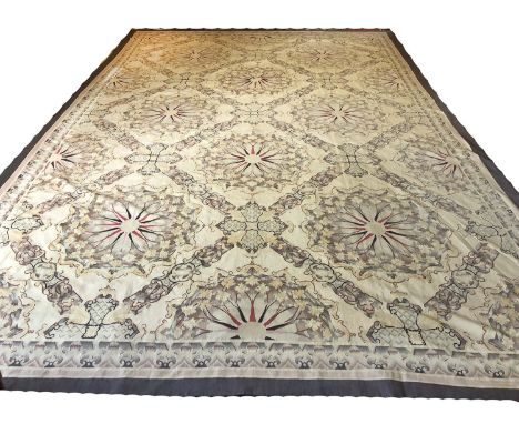 VERY FINE SAVONNERIE DESIGN AUBUSSON CARPET, 527cm x 355cm. 
