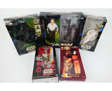 Star Wars - Action Collection - Kenner - Hasbro. A selection of Five boxed 12" figures appearing in Excellent condition in Po
