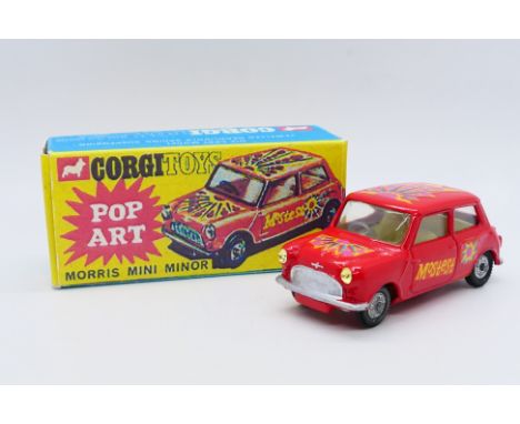 Corgi - A boxed recreation of the rare and sought after Pop Art Mini Minor # 349. The model has been done to a nice display s