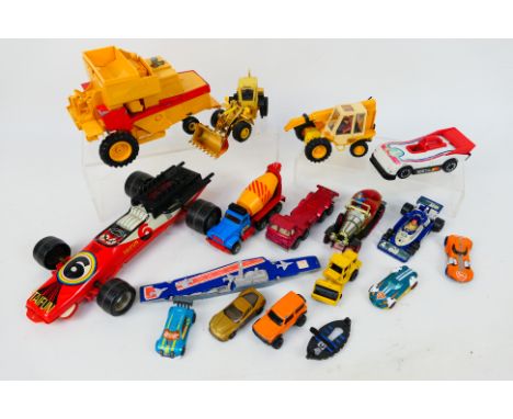 Taifun, Britains, Tonka, Corgi, Matchbox, Hot Wheels, Other - 16 x unboxed die-cast model vehicles - Lot includes a Taifun #6