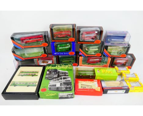 EFE - Corgi Omnibus - Britbus - 11 x boxed bus models in 1:76 scale and 9 x empty boxes, includes Leyland Atlantean in Southd