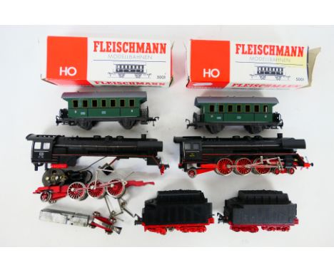 Fleischmann - 2 x HO gauge 4-6-2 steam locomotives Deutsche Bahn Class 3-1361 and Class 01-182, One is complete and the other