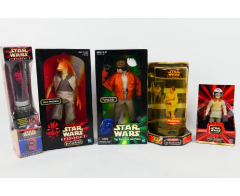 Star Wars - Kenner - Hasbro. Four Kenner Star Wars Collector / Action Collection - Episode I  boxed action figures and Watch.