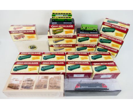 Atlas Editions - A fleet of 17 x mostly factory-sealed die-cast model 1:76 scale 'Great British Buses', and 2 x Atlas Edition