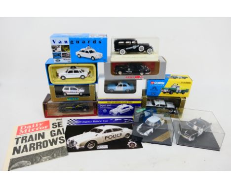 Corgi - Vitesse - Rextoys - Trofeu - 11 x boxed Police car models in 1:43 scale including Chrysler Airflow in Indiana State P
