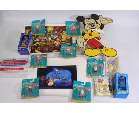 Mattel, Disney - 12 x boxed and unboxed Disney items and 11 x Disney posters - Lot includes a boxed Mattel #66972 'Dopey' fig