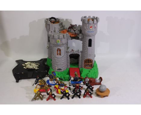 Fisher Price - A 1994 Fisher Price Great Adventures Medieval Castle set with 20 x Fisher Price knight figures and accessories