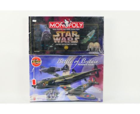 Airfix - Star Wars - 2 x factory sealed boxed items, Monopoly Star Wars edition and Airfix Battle Of Britain Memorial Flight 