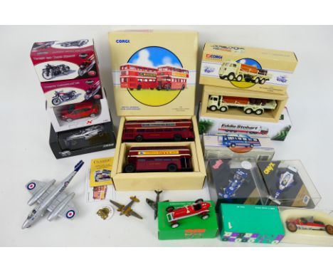 Dinky, Rio, Atlas Editions, Corgi, Hot Wheels, Other - 15 x mostly boxed die-cast model vehicles and aircraft - Lot includes 