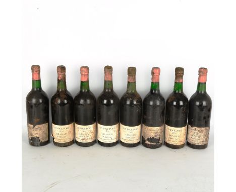 8 bottles of Graham 1970 Vintage PortFrom a local country house cellar, all levels to low neck 