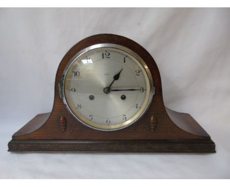 Oak cased Enfield mantle clock