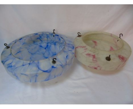 4 vintage glass ceiling light shades