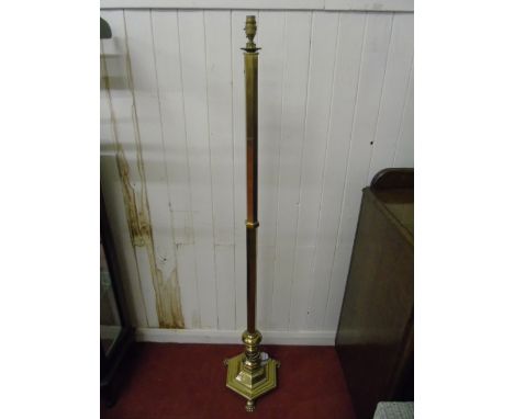 Heavy brass standard lamp