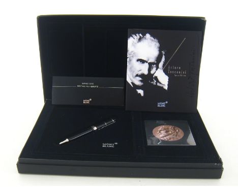 MONTBLANC, The Donation Series, Arturo Toscanini 1867-1957, a limited edition black resin roller ball, in original fitted box