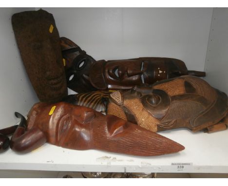 shelf of carved africana