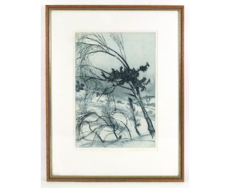 Kenneth H Oliver (British, 20th Century) Winter on Cleeve Hill, Gloucestershire, signed, titled and inscribed in pencil 'Kenn